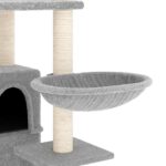 Kattenmeubel met sisal krabpalen 175 cm lichtgrijs – Image 6