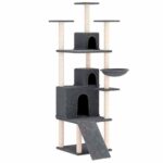 Kattenmeubel met sisal krabpalen 175 cm donkergrijs - Afbeelding 2