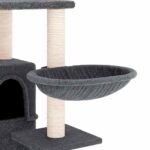 Kattenmeubel met sisal krabpalen 175 cm donkergrijs - Afbeelding 6