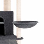 Kattenmeubel met sisal krabpalen 154 cm donkergrijs - Afbeelding 6
