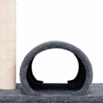 Kattenmeubel met tunnel 60x34,5x50 cm donkergrijs – Image 6
