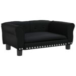 Hondenmand 70x45x30 cm kunstleer zwart - Afbeelding 2