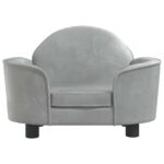 Hondenmand 66x40x45 cm fluweel lichtgrijs – Image 3