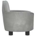 Hondenmand 66x40x45 cm fluweel lichtgrijs – Image 4