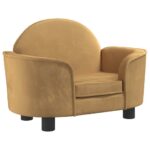 Hondenmand 66x40x45 cm fluweel bruin – Image 2