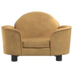 Hondenmand 66x40x45 cm fluweel bruin – Image 3