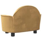Hondenmand 66x40x45 cm fluweel bruin – Image 5
