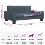 Hondenmand 70x45x30 cm stof donkergrijs - Afbeelding 7