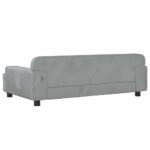 Hondenmand 90x53x30 cm fluweel lichtgrijs – Image 5