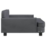 Hondenmand 90x53x30 cm fluweel donkergrijs - Afbeelding 4