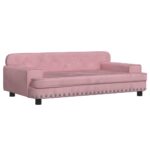 Hondenmand 90x53x30 cm fluweel roze – Image 2