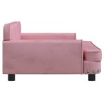 Hondenmand 90x53x30 cm fluweel roze – Image 4