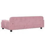 Hondenmand 90x53x30 cm fluweel roze – Image 5