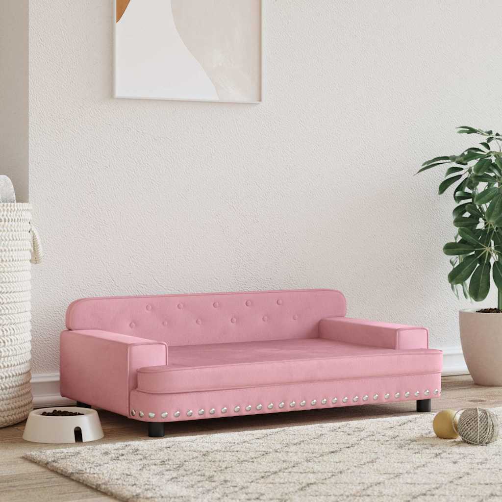 8720287218548_m_en_hd_1.jpg Hondenmand 90x53x30 cm fluweel roze – Image 1