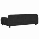 Hondenmand 90x53x30 cm fluweel zwart - Afbeelding 5