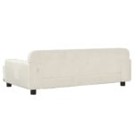 Hondenmand 90x53x30 cm fluweel crèmekleurig - Image 5
