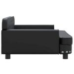 Hondenmand 90x53x30 cm kunstleer zwart - Image 4