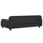 Hondenmand 90x53x30 cm kunstleer zwart - Image 5