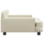 Hondenmand 90x53x30 cm kunstleer crèmekleurig - Image 4