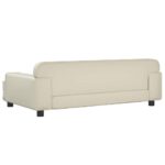 Hondenmand 90x53x30 cm kunstleer crèmekleurig - Image 5