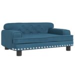 Hondenmand 70x45x30 cm fluweel blauw - Afbeelding 2