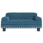Hondenmand 70x45x30 cm fluweel blauw - Afbeelding 3