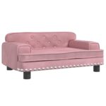 Hondenmand 70x45x30 cm fluweel roze – Image 2