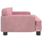 Hondenmand 70x45x30 cm fluweel roze – Image 4
