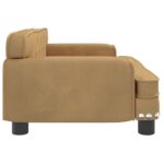 Hondenmand 70x45x30 cm fluweel bruin – Image 4