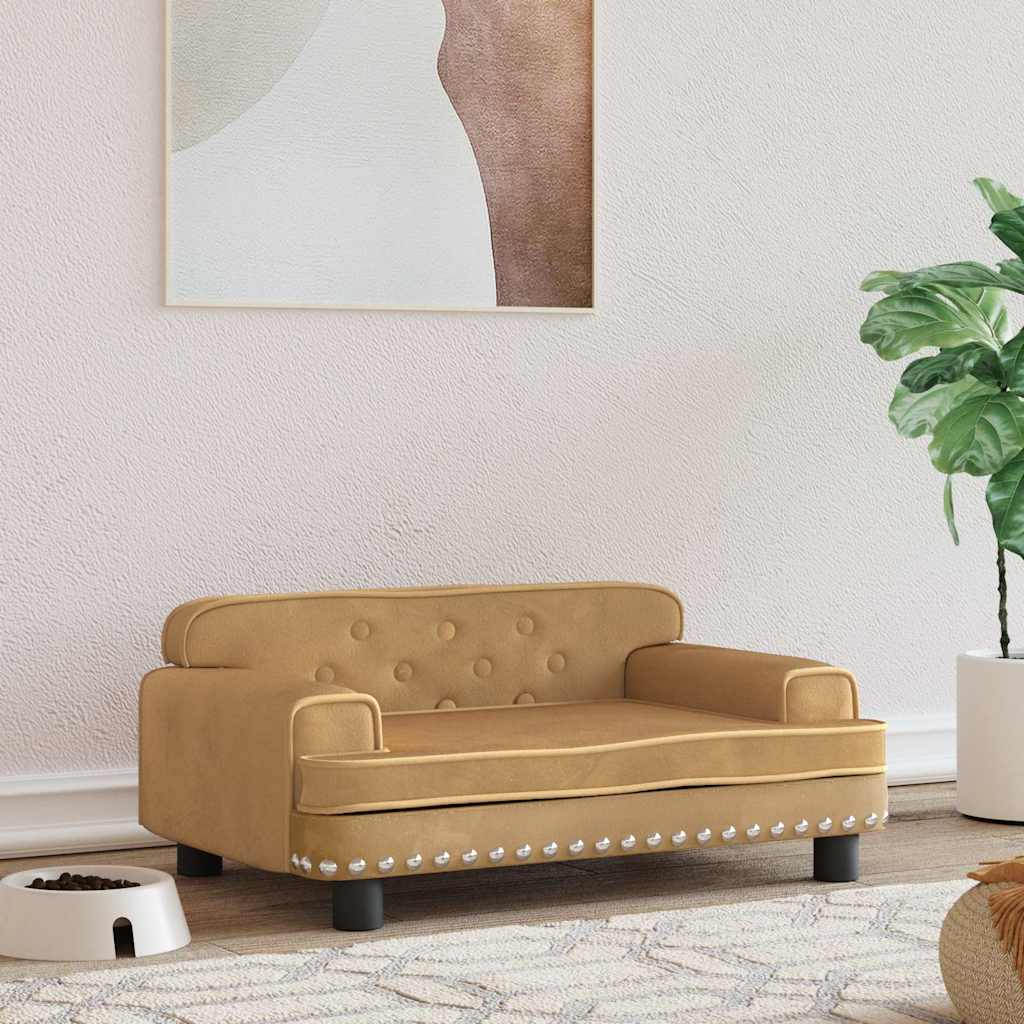 8720287218708_m_en_hd_1.jpg Hondenmand 70x45x30 cm fluweel bruin – Image 1