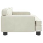 Hondenmand 70x45x30 cm fluweel crèmekleurig – Image 4