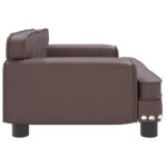 Hondenmand 70x45x30 cm kunstleer bruin – Image 4
