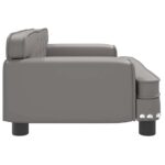 Hondenmand 70x45x30 cm kunstleer grijs - Afbeelding 4