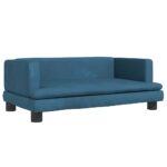 Hondenmand 80x45x30 cm fluweel blauw – Image 2