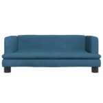 Hondenmand 80x45x30 cm fluweel blauw – Image 3