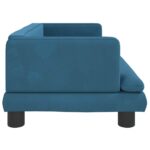 Hondenmand 80x45x30 cm fluweel blauw – Image 4