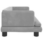 Hondenmand 80x45x30 cm fluweel lichtgrijs – Image 4