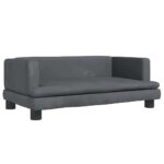 Hondenmand 80x45x30 cm fluweel donkergrijs - Afbeelding 2