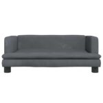 Hondenmand 80x45x30 cm fluweel donkergrijs - Afbeelding 3
