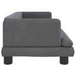 Hondenmand 80x45x30 cm fluweel donkergrijs - Afbeelding 4