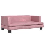 Hondenmand 80x45x30 cm fluweel roze – Image 2