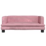 Hondenmand 80x45x30 cm fluweel roze – Image 3