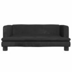 Hondenmand 80x45x30 cm fluweel zwart - Image 3