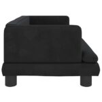 Hondenmand 80x45x30 cm fluweel zwart - Image 4