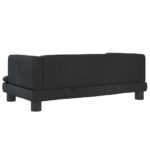 Hondenmand 80x45x30 cm fluweel zwart - Image 5