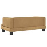 Hondenmand 80x45x30 cm fluweel bruin – Image 5