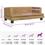 Hondenmand 80x45x30 cm fluweel bruin – Image 7