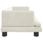 Hondenmand 80x45x30 cm fluweel crèmekleurig – Image 4