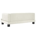 Hondenmand 80x45x30 cm fluweel crèmekleurig – Image 5