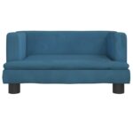 Hondenmand 60x40x30 cm fluweel blauw - Image 3